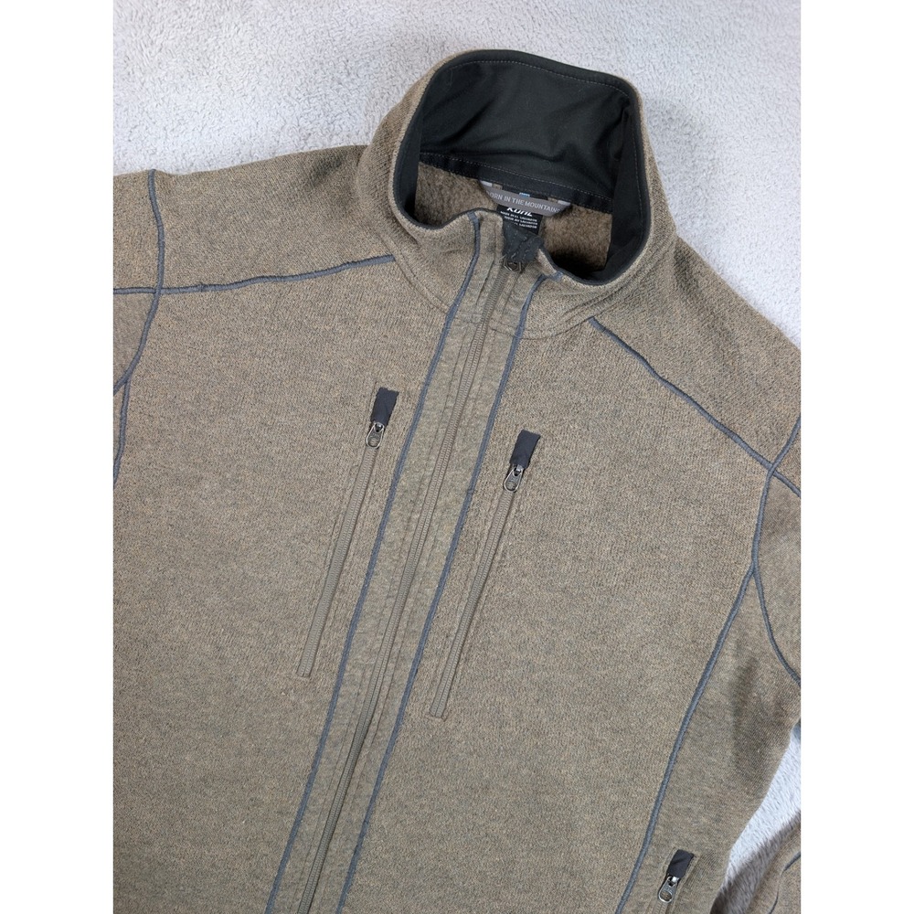 Kuhl Interceptr Full Zip Fleece Jacket Mens XL Brown Alfpaca Gold 3115 SP17